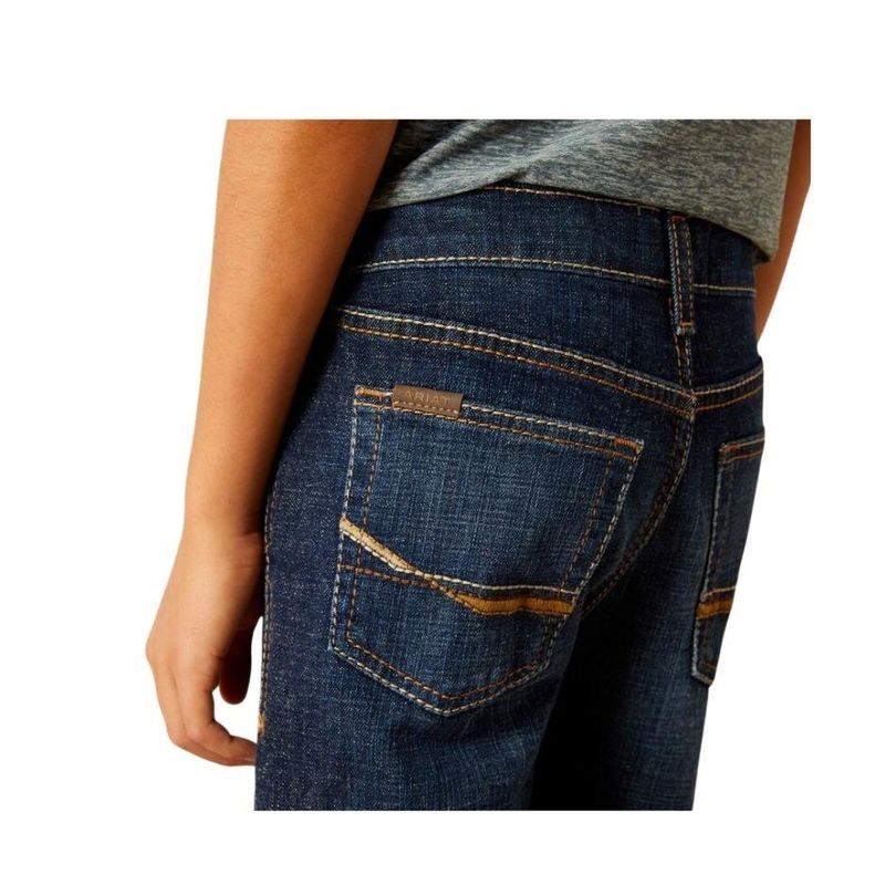 Ariat Boy's B4 Relaxed Rolland Boot Cut Jeans - Pima