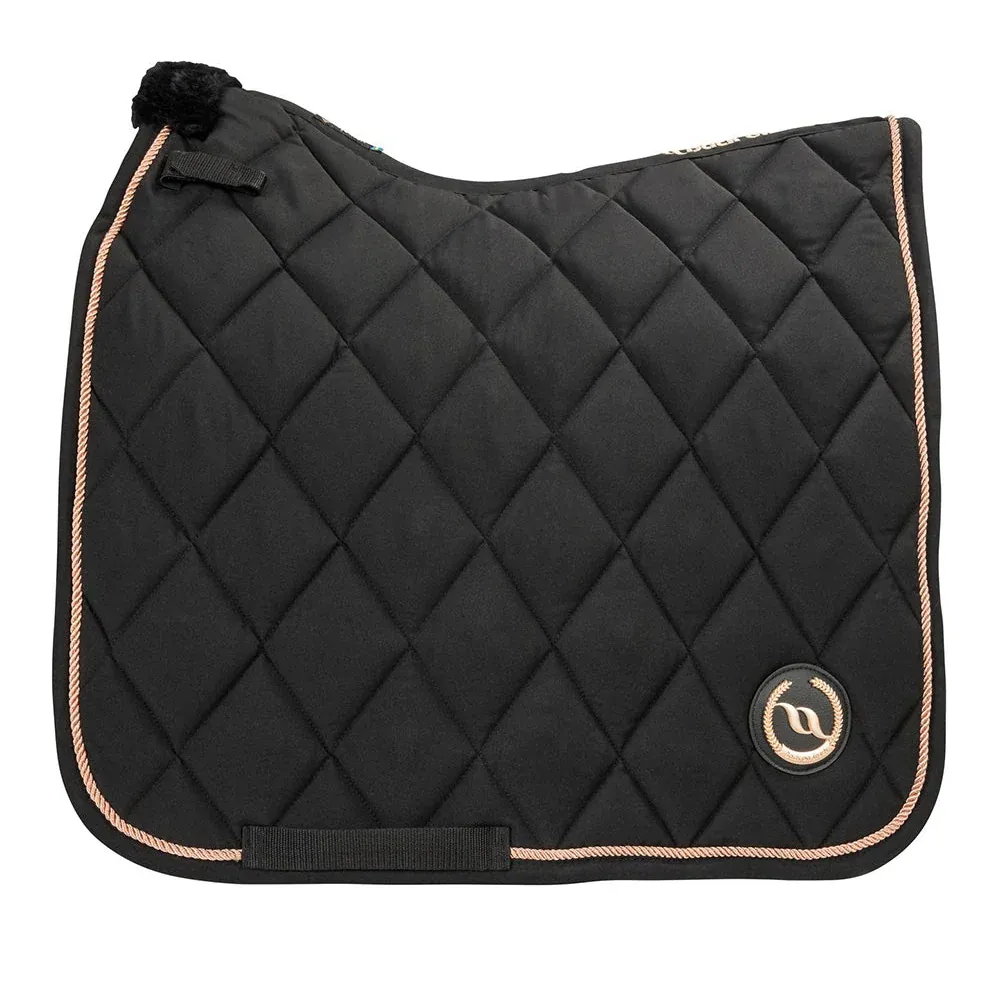 Back On Track Haze Dressage Saddle Pad, Color: Black Rose Gold, Size: FULL