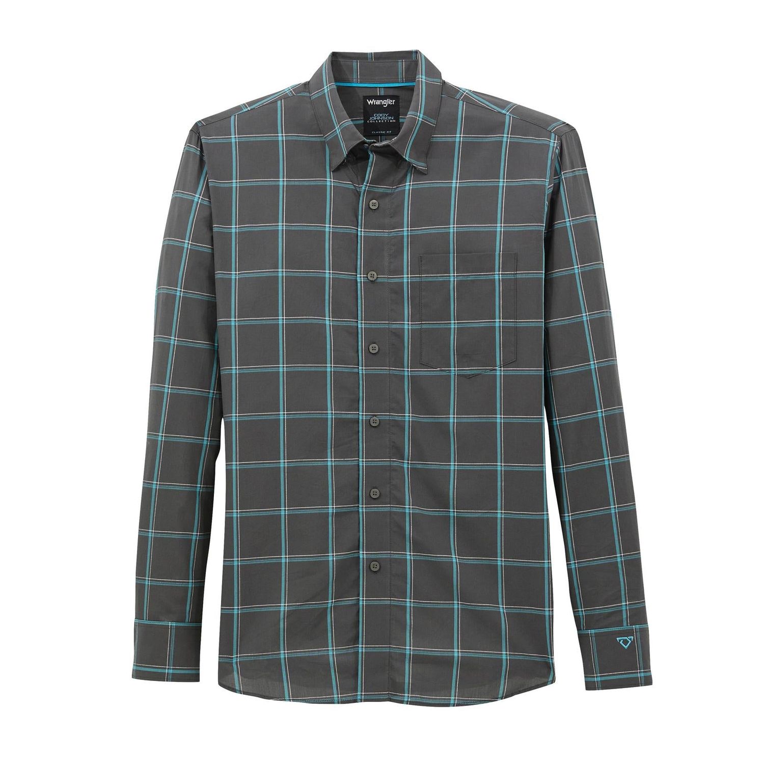 Wrangler Men's Wrangler X Cody Johnson Classic Fit Long Sleeve Shirt - Shadow/Blue