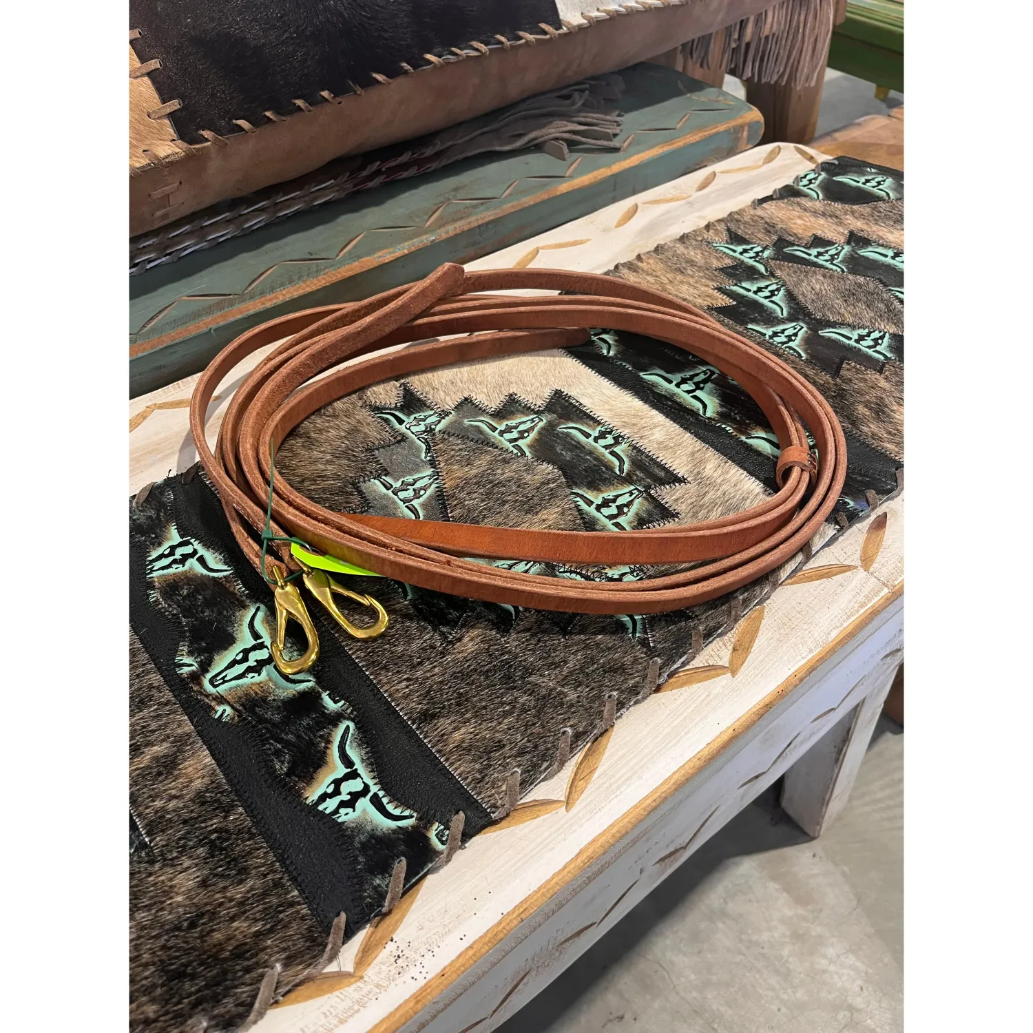 Irvine Harness 5/8" X 8' Split Reins w/ Snap Ends -Assorted Colours, Colour: Dark Oil