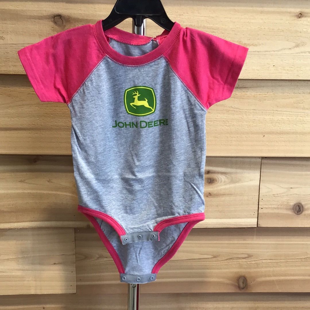 John Deere Baby Bodysuit - Grey