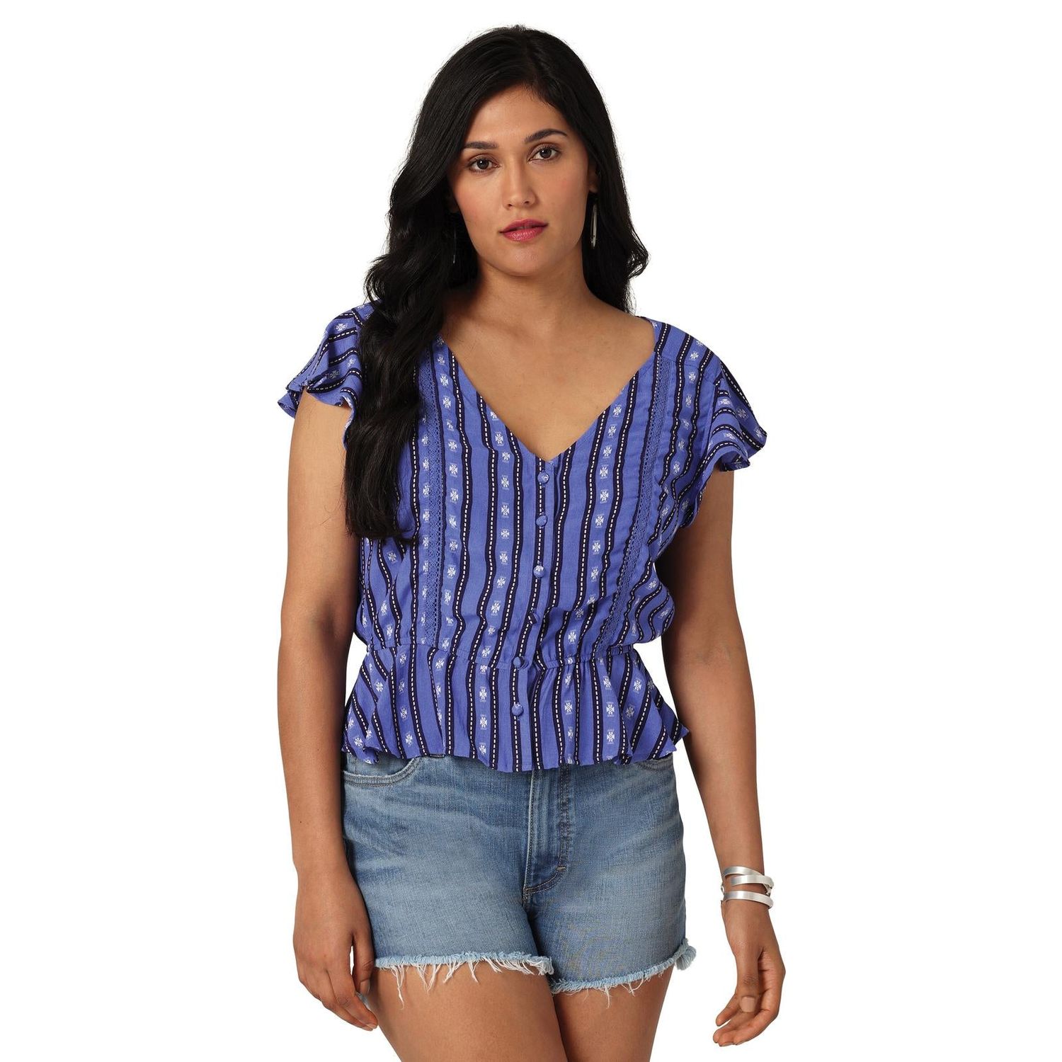 Wrangler Womens Retro Woven Shirt - Blue