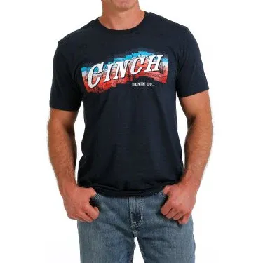 Cinch Men's SS Tee Heather Navy *FINAL SALE*