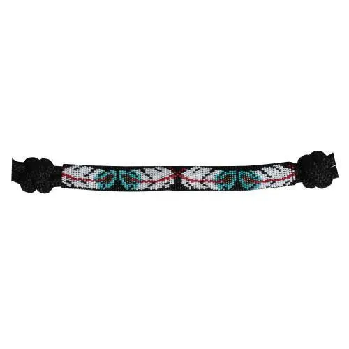 Professional's Choice Beaded Rope Halter - Beaded, Colour: BLACK/FEATHER, Size: 10"