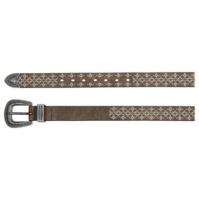 Catchfly Womens Belt Taupe w/Embroidery