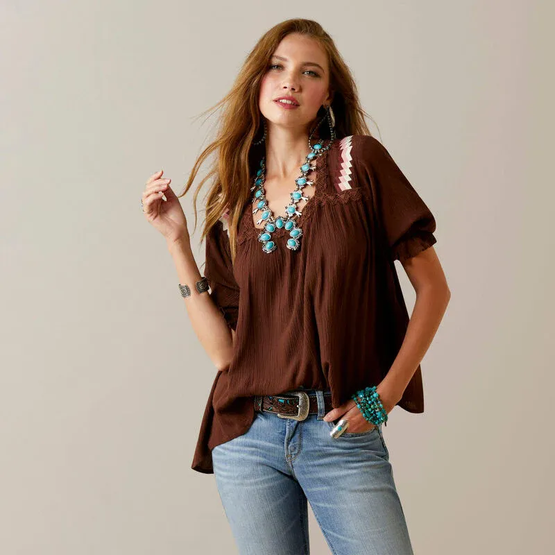 Ariat Women's Oasis Top- Potting Soil, Size: LG R