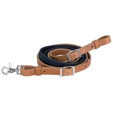 Weaver Barrel Rein with Rubber Grip 3/4" x 8', Colour: BLACK, Size: 3/4"x8', Style: Barrel Reins