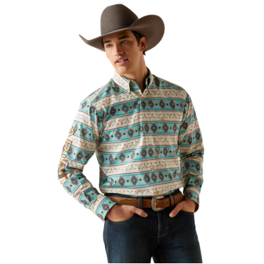 Ariat Men's Team Cruz Fitted Shirt - Sandshell