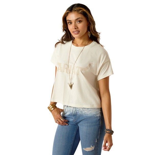 Ariat Women's Wild Hat T Shirt - Coconut Milk