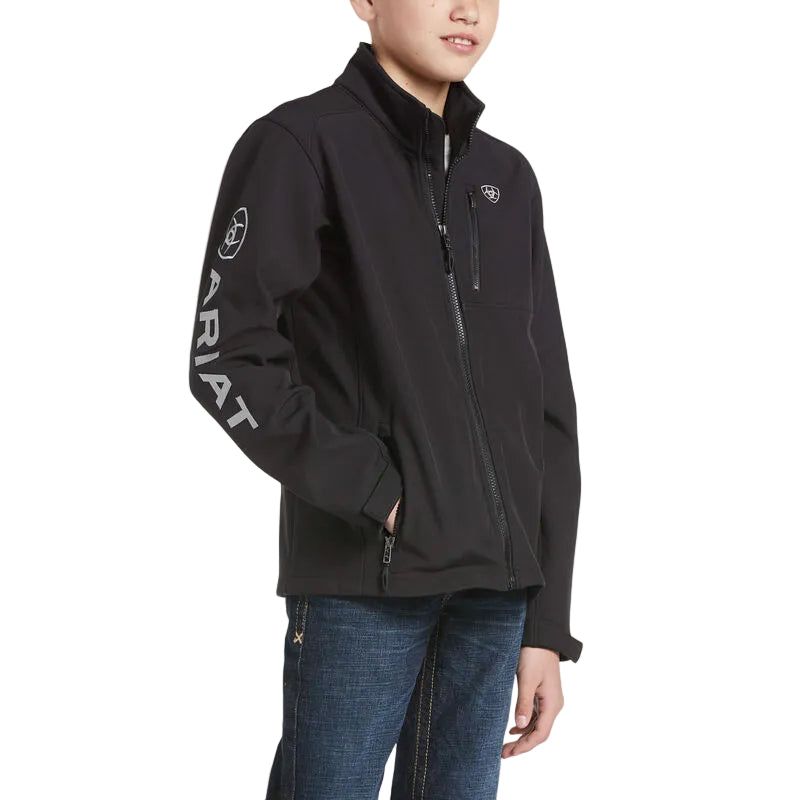 Ariat Boy's Logo 2.0 Soft Shell Jacket - Black