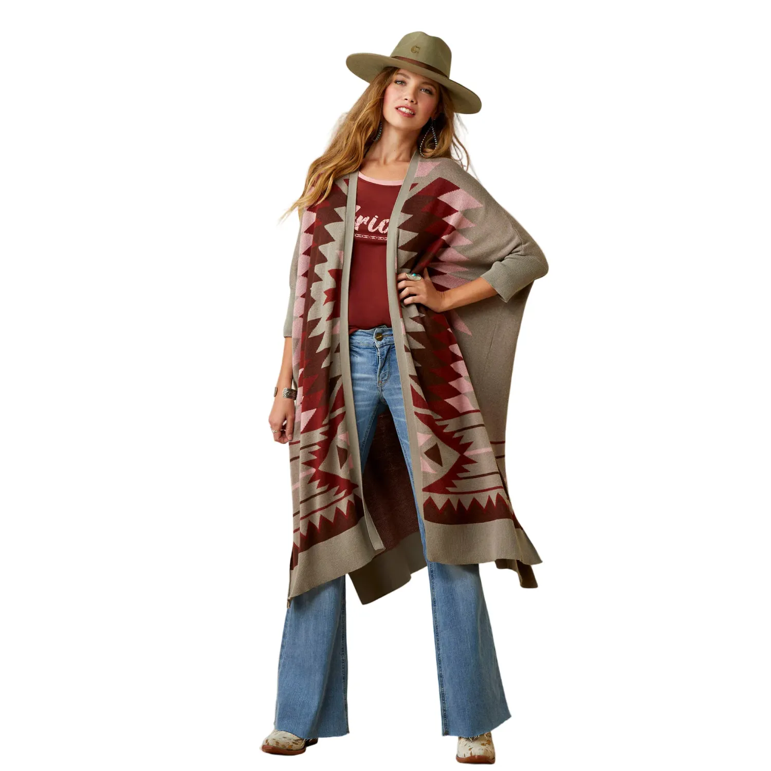 Ariat Women's Serape Style Cardigan - Multi, Size: S/M