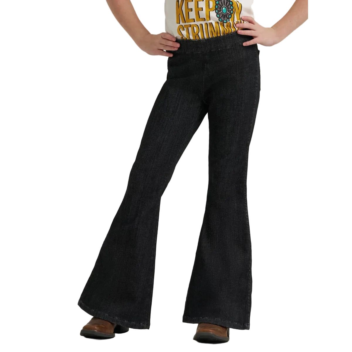 Wrangler Lainey Wilson Girl's Bell Bottom Jeans- Black