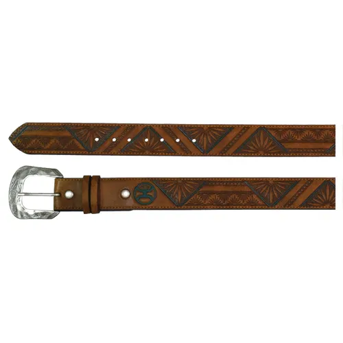 Hooey Ladies Belt Caramel Geometric, Size: S