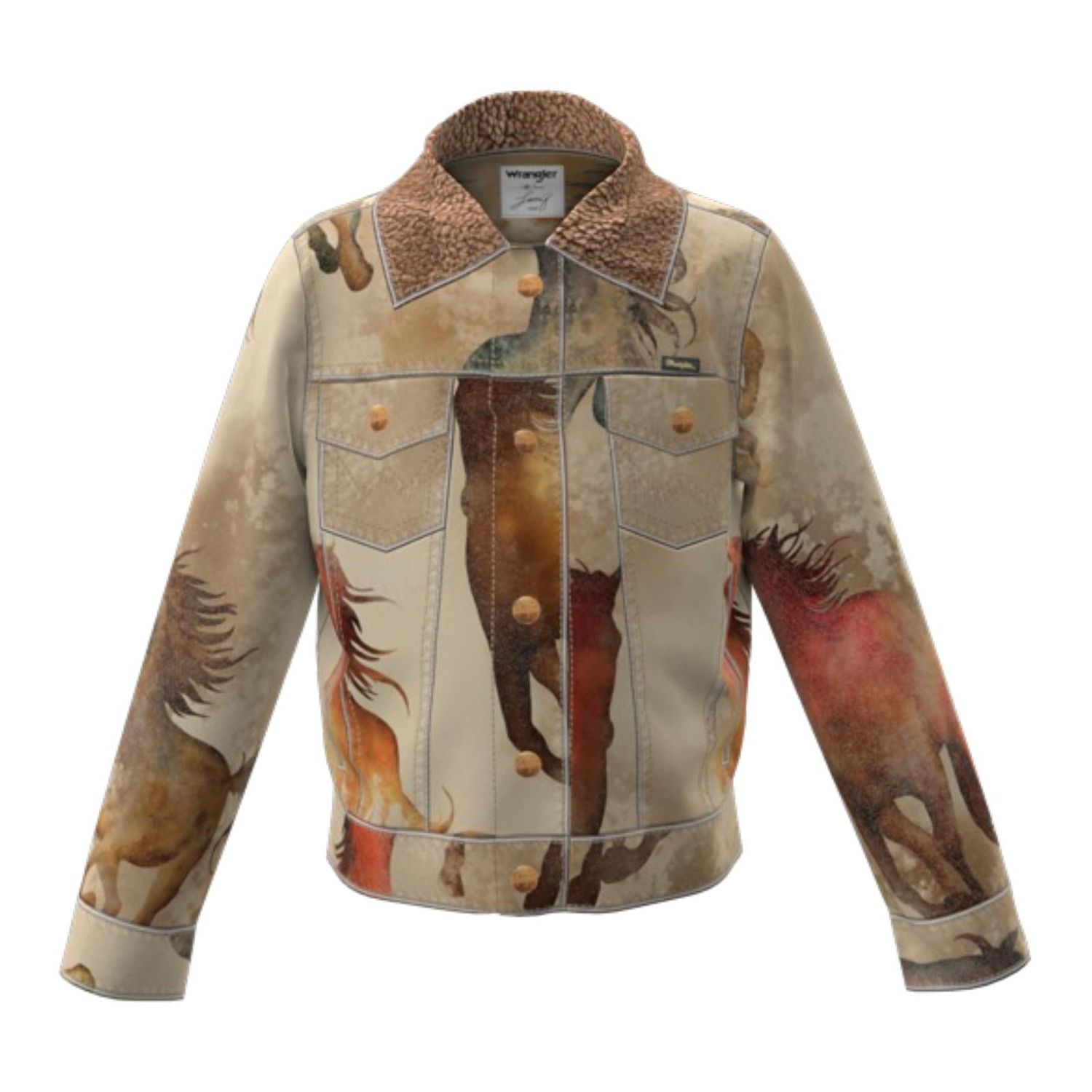 Wrangler Girl's Lainey Wilson Horse Print Jacket - Multi
