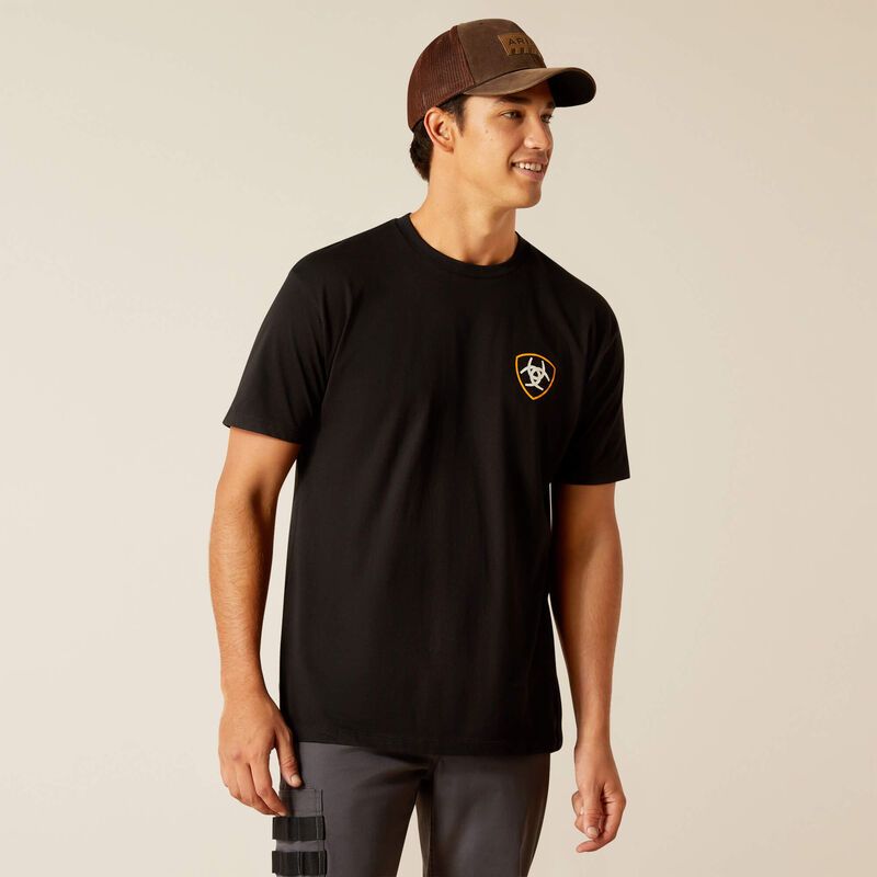 Ariat Men's Diamond Mountain Short Sleeve T-Shirt - Black