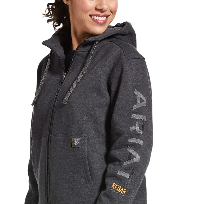 Ariat Women's Rebar All Weather Full Zip Hoodie - Charcoal Heather