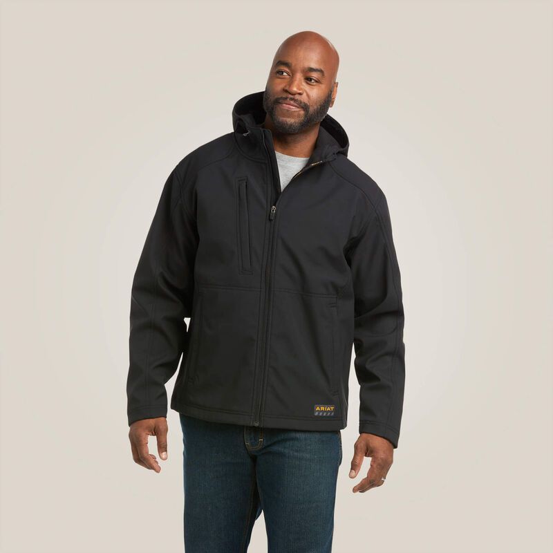 Ariat Mens Rebar STR Canvas Softshell Logo Jacket