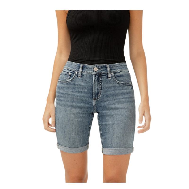 Silver Women's Elyse Bermuda Shorts- Indigo