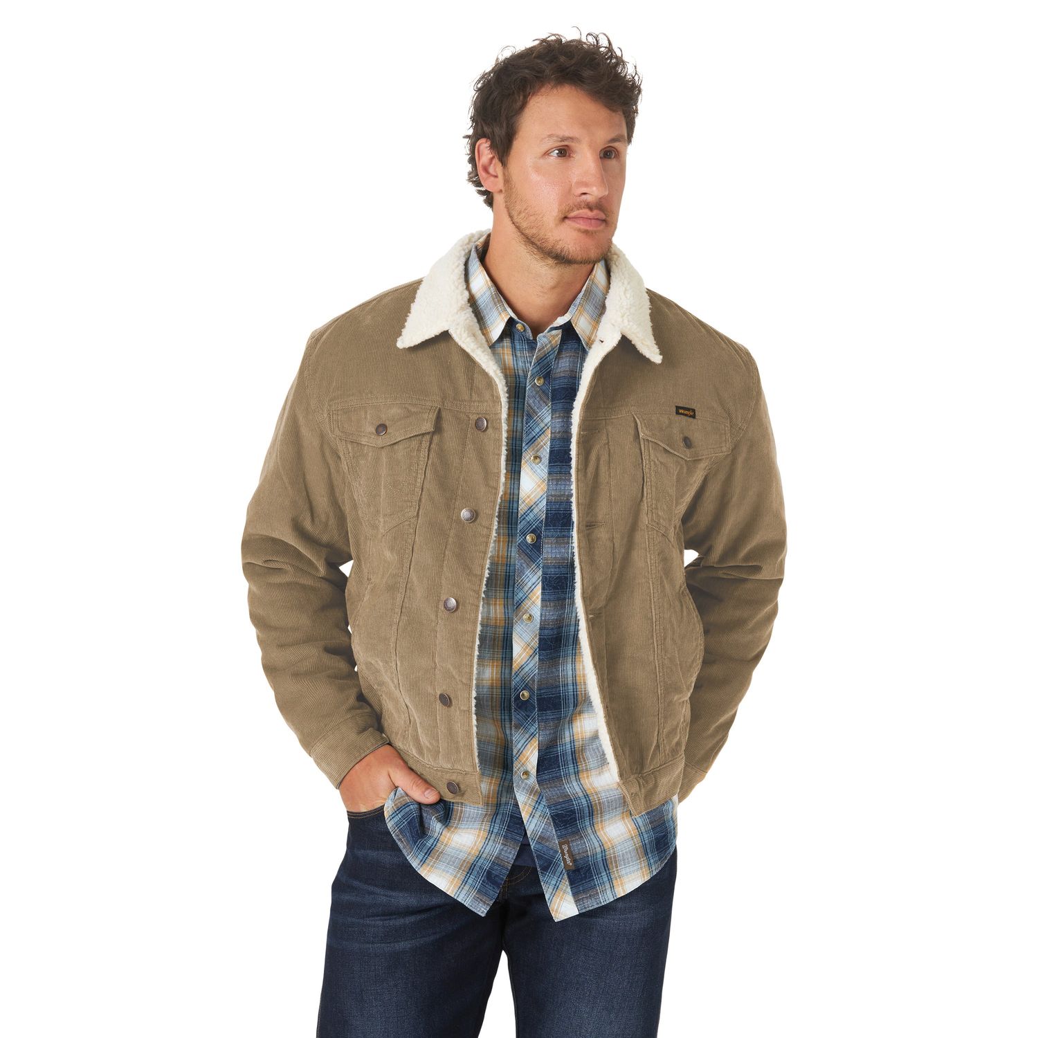 Wrangler Mens Sherpa Lined Corduroy