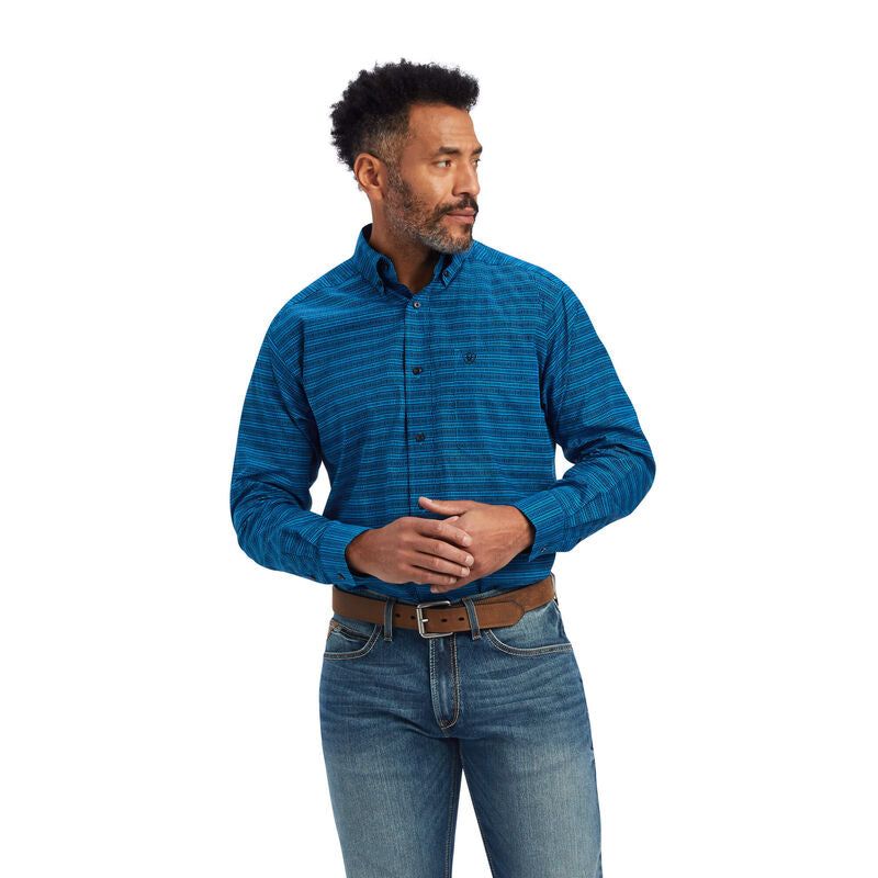 Ariat Mens Beasley Classic LS Shirt - Classic Blue