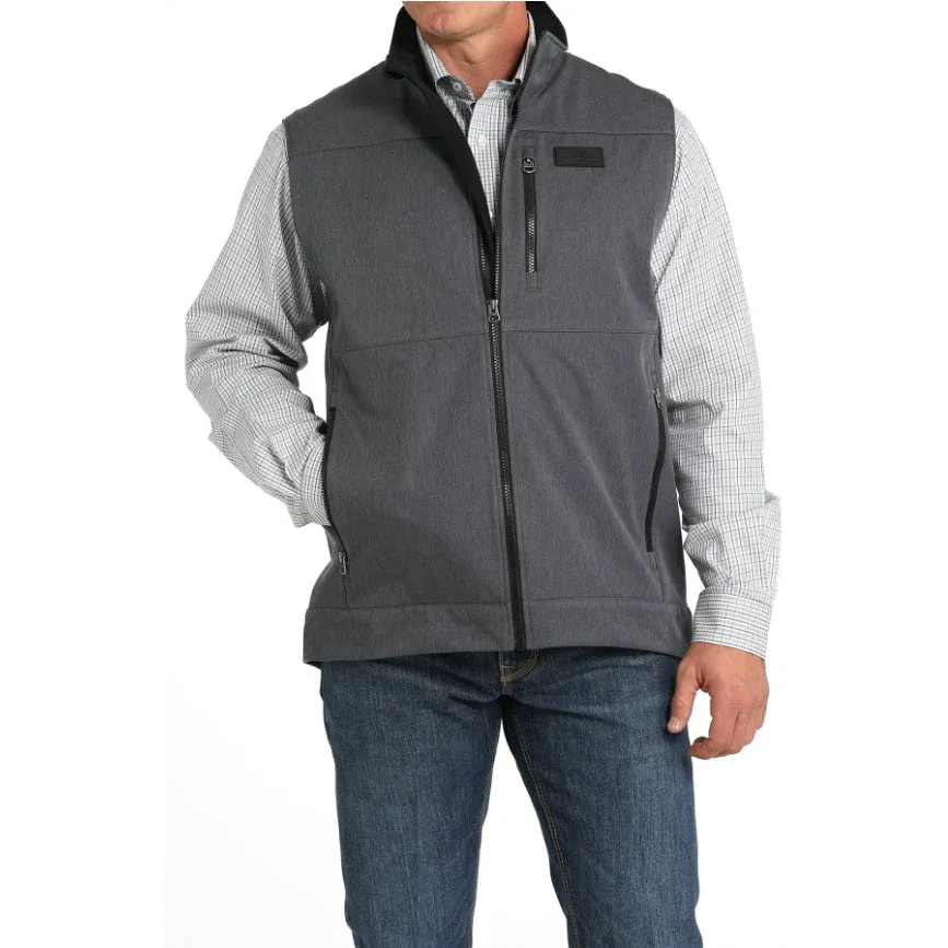 Cinch Men's Bonded Softshell Vest- Navy