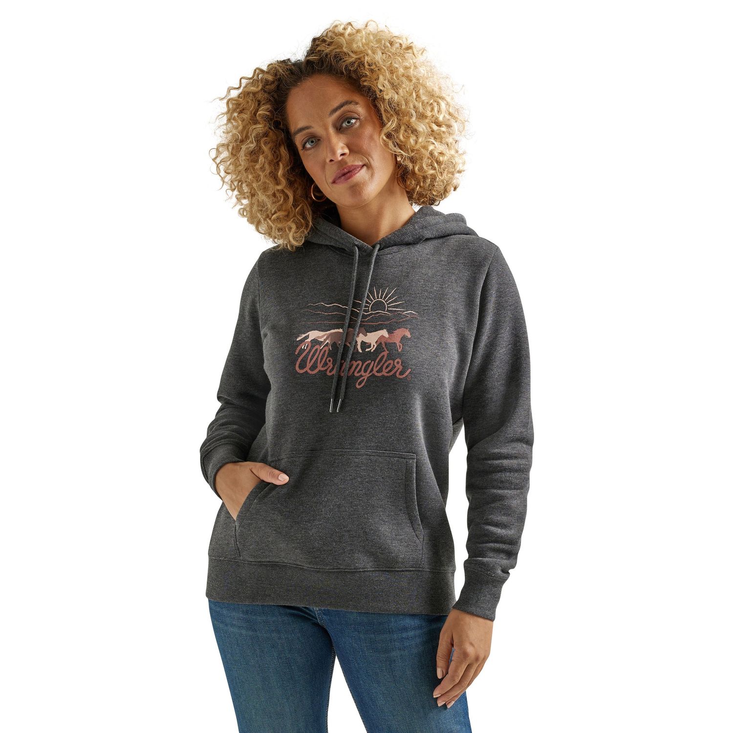 Wrangler Women's Regular Hoodie - Heather Grey