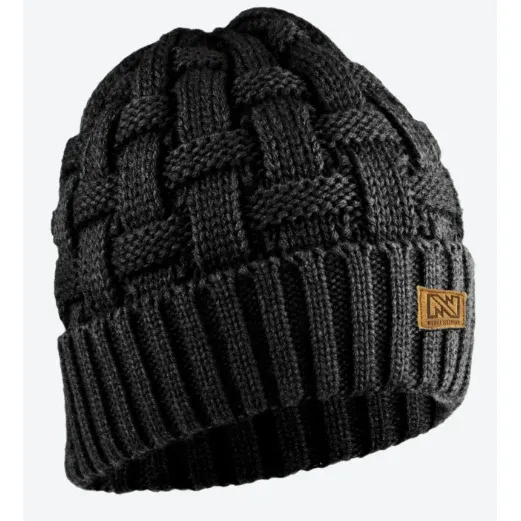 Fieldsheer Unisex Cable Knitted Beanie- Multiple Colours, Colour: Black