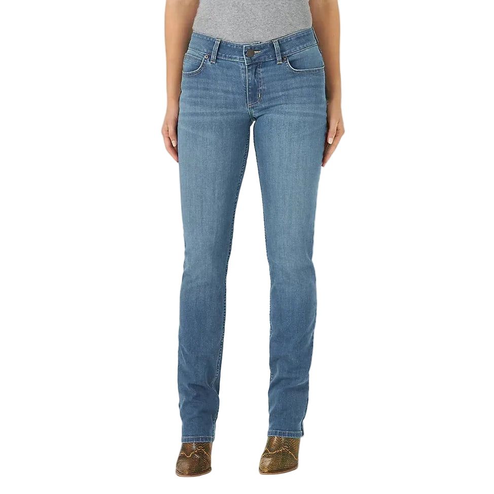 Wrangler Women's Essential Mid Rise Straight Jeans - Briana