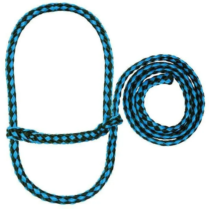 Weaver Poly Rope Sheep Halter, Color: Hurricane Blue/Black