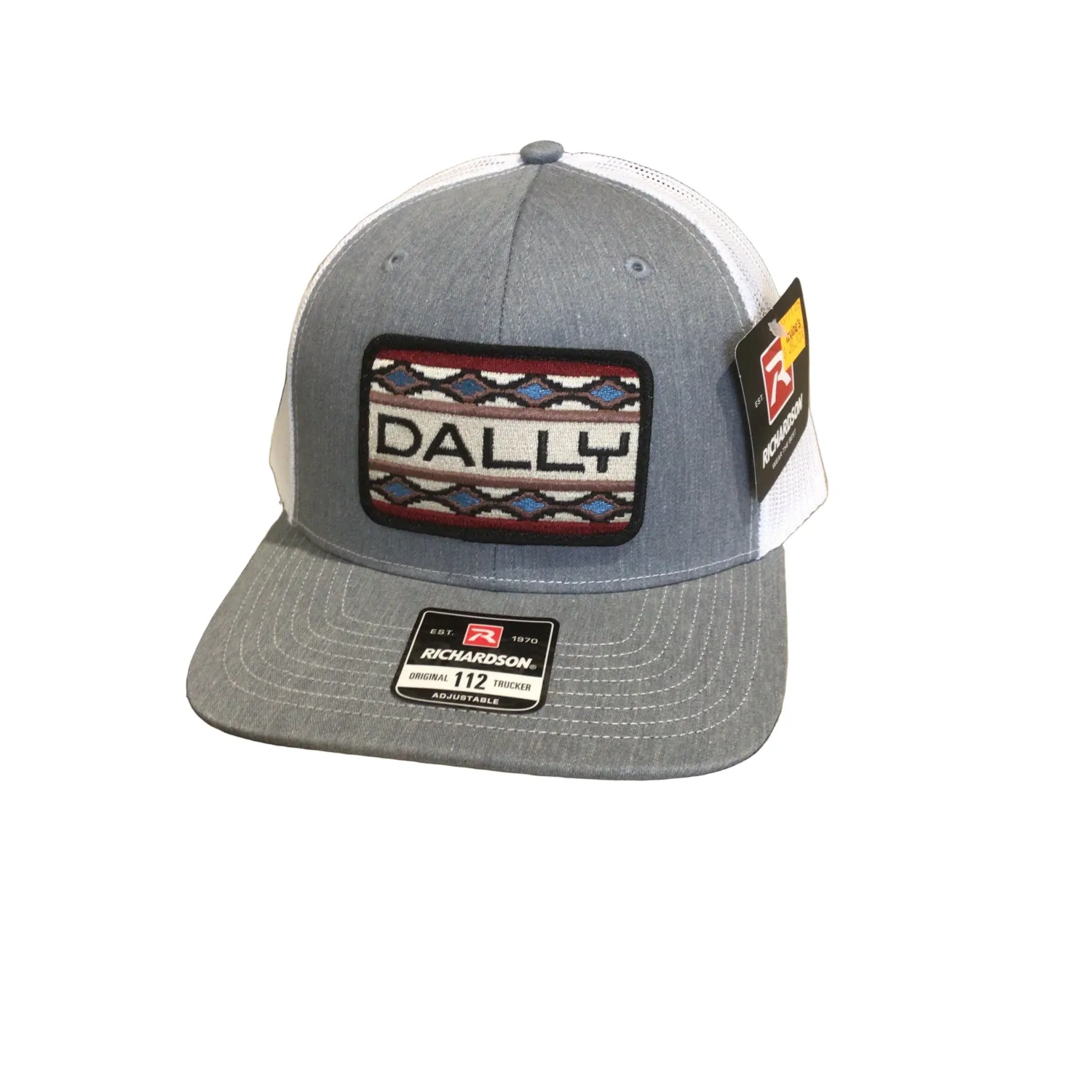 Dally Up Caps Dally Aztec Design Embroidered Logo, Color: brown-tan