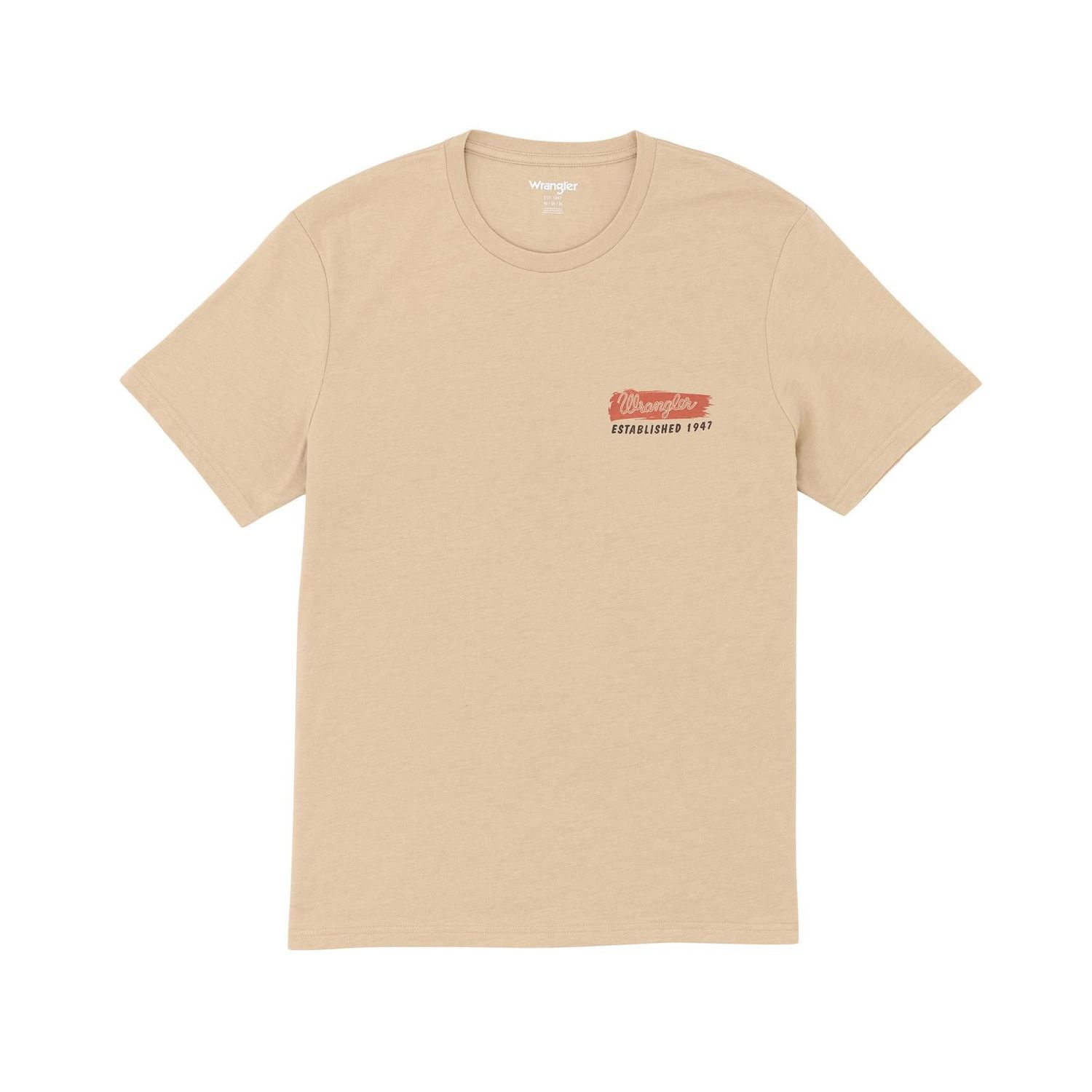 Wrangler Men's Graphic Short Sleeve Tee Shirt- Trenchcoat Heather