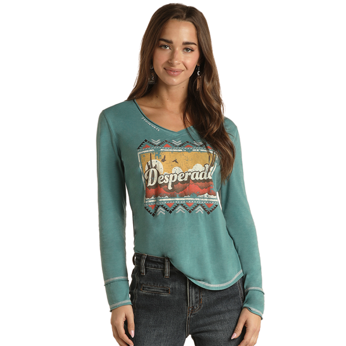 Panhandle White Label Women's Graphic Tee - Jade
