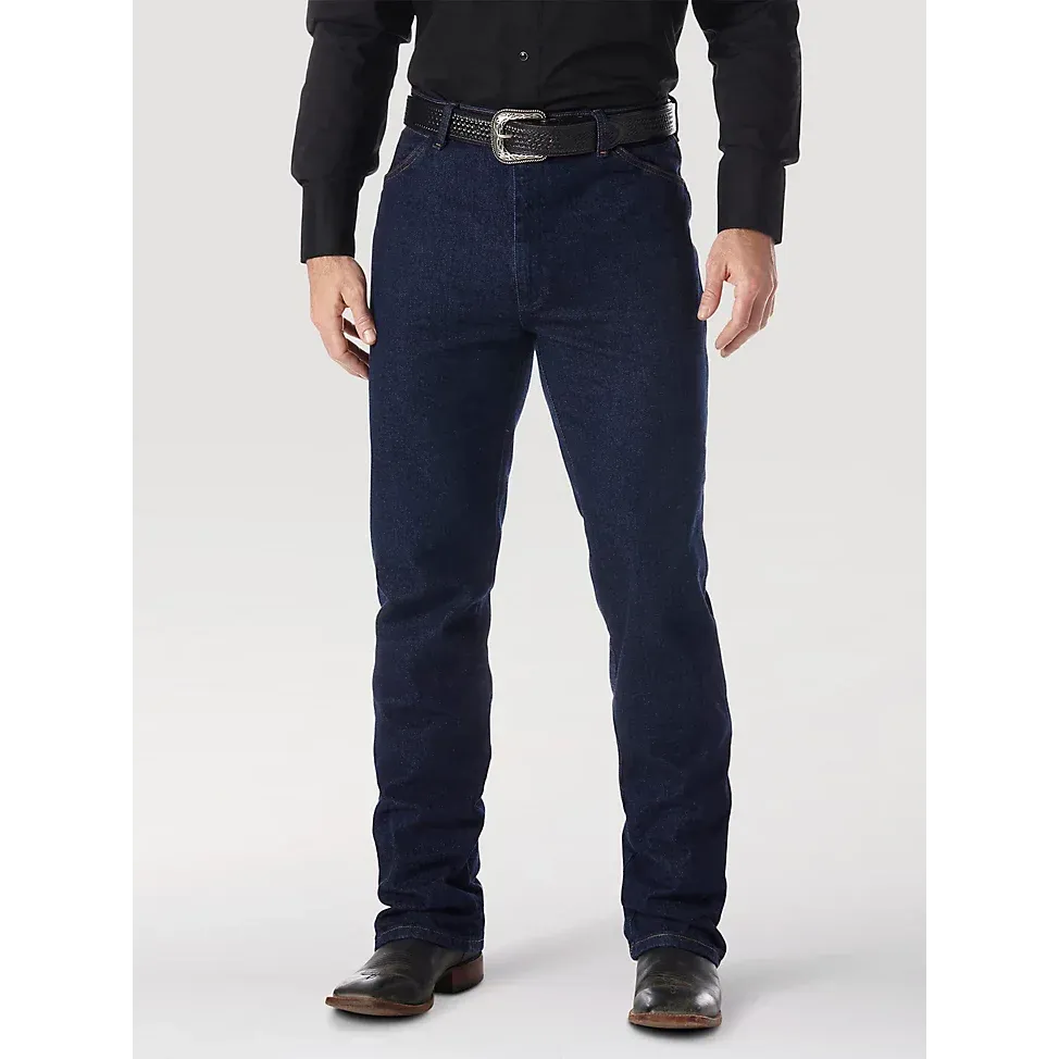 Wrangler Men's Cowboy Cut Straight Regular Fit Jean - Navy, Length: 30, Waist: 30