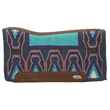 Weaver Synergy Contoured Performance Saddle Pad with Merino Wool Fleece, 33" x 38", Color: Baltic/purple