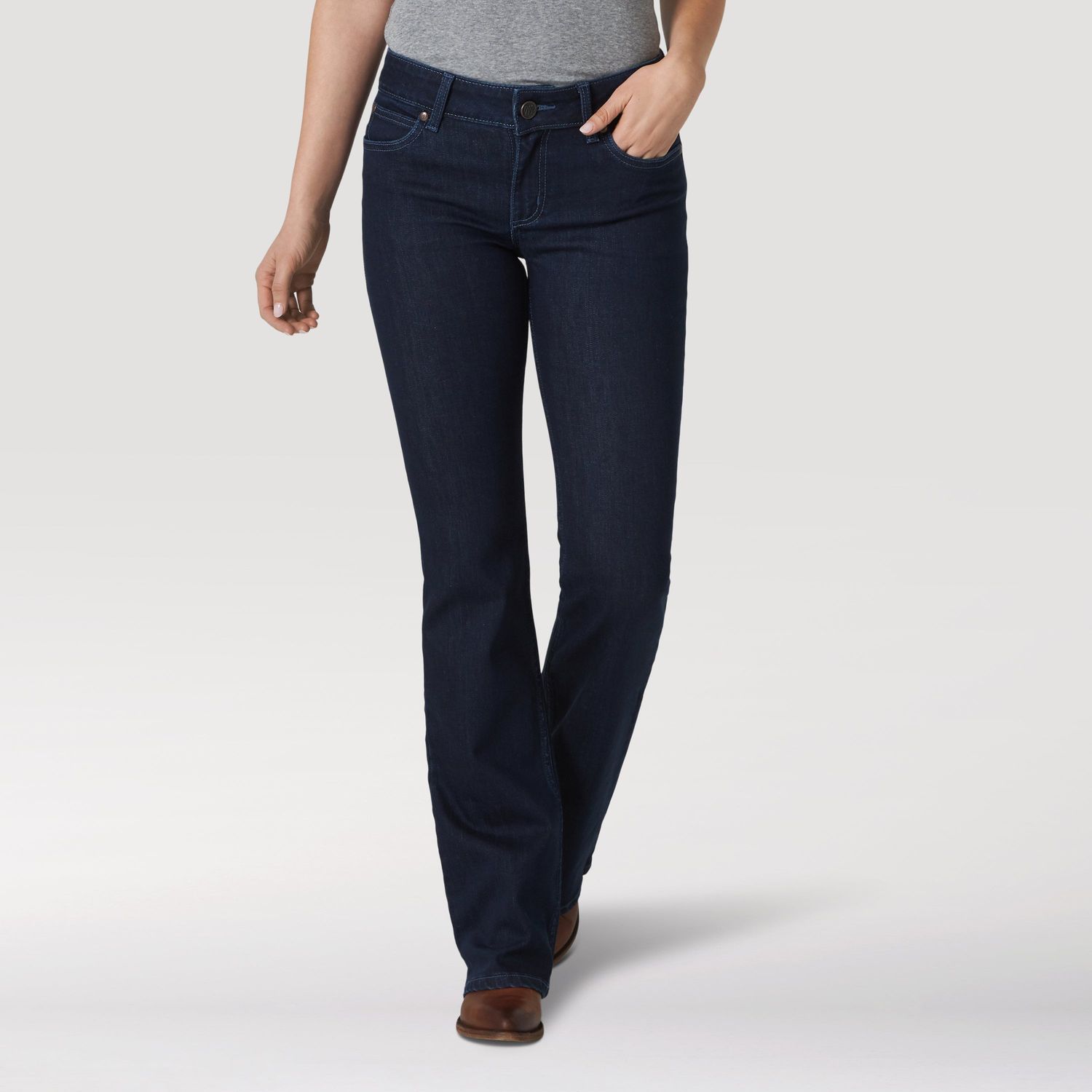 Wrangler Women's Retro Mae Mid Rise Bootcut Jeans - Dark Wash