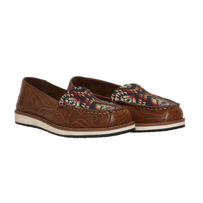 Myra Embossed Slip On Shoes