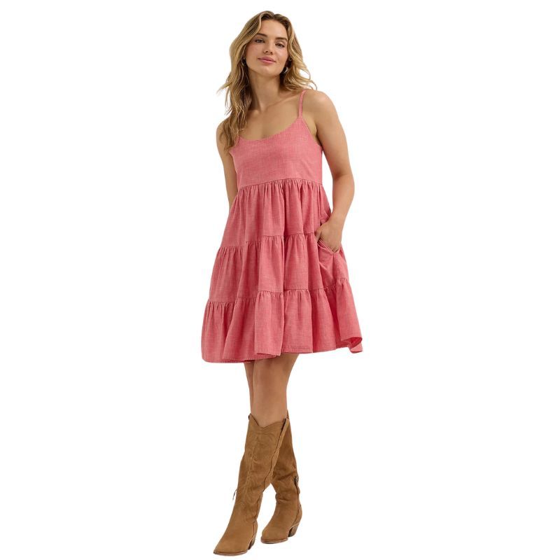 Wrangler Women's Retro Sleeveless Americana Dress- Red
