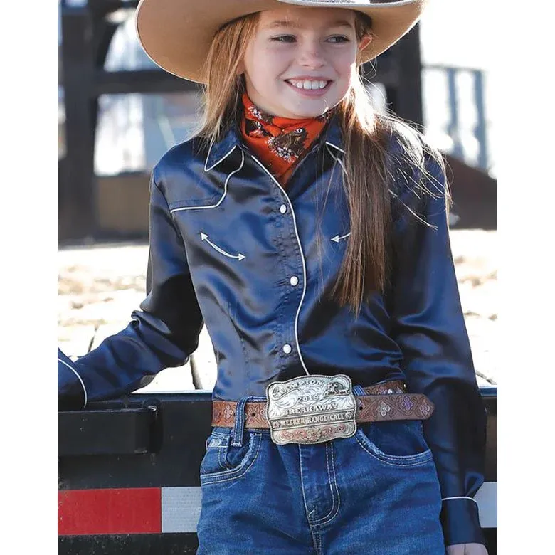 Cruel Girl Girl's Long Sleeve Shirt-Navy