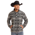 Rock &amp; Roll Men's Aztec Henley Button Performance Pullover - Black