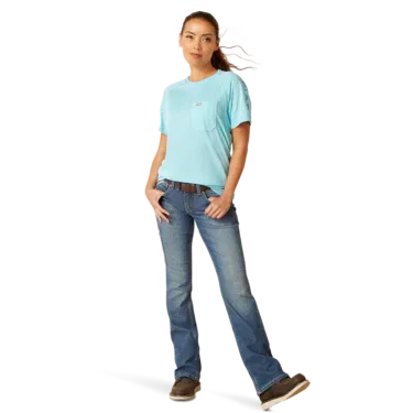 Ariat Women's Rebar Heat Fighter T-Shirt - Arctic Blue