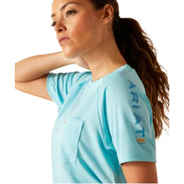 Ariat Women's Rebar Heat Fighter T-Shirt - Arctic Blue