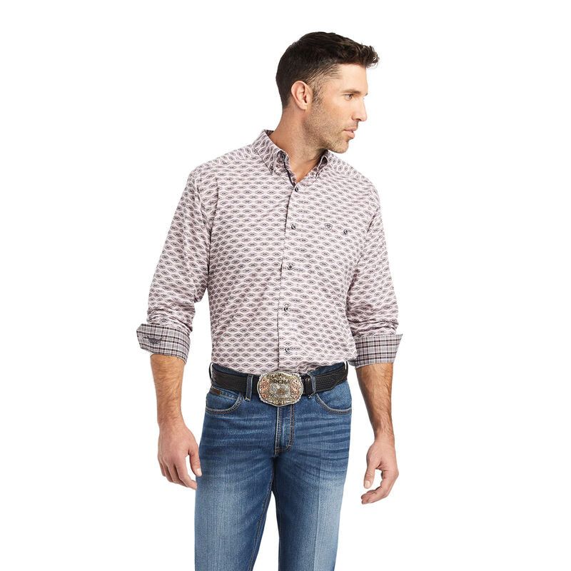 Ariat Men's Relentless Superior Stretch Long Sleeve Shirt Mauve