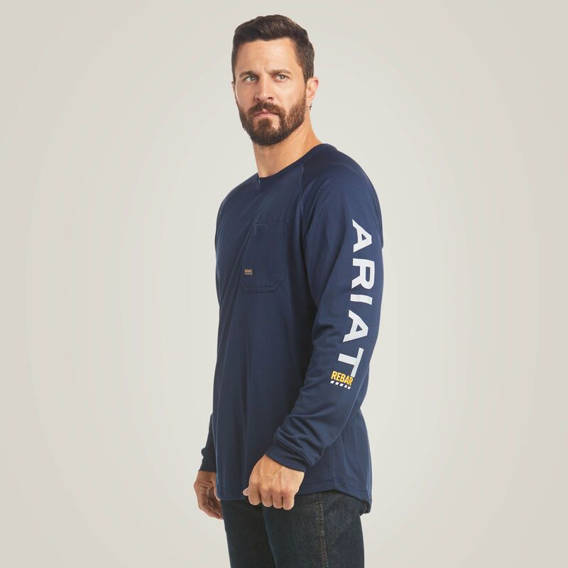 Ariat Men's Rebar Heat Fighter T-Shirt - Navy