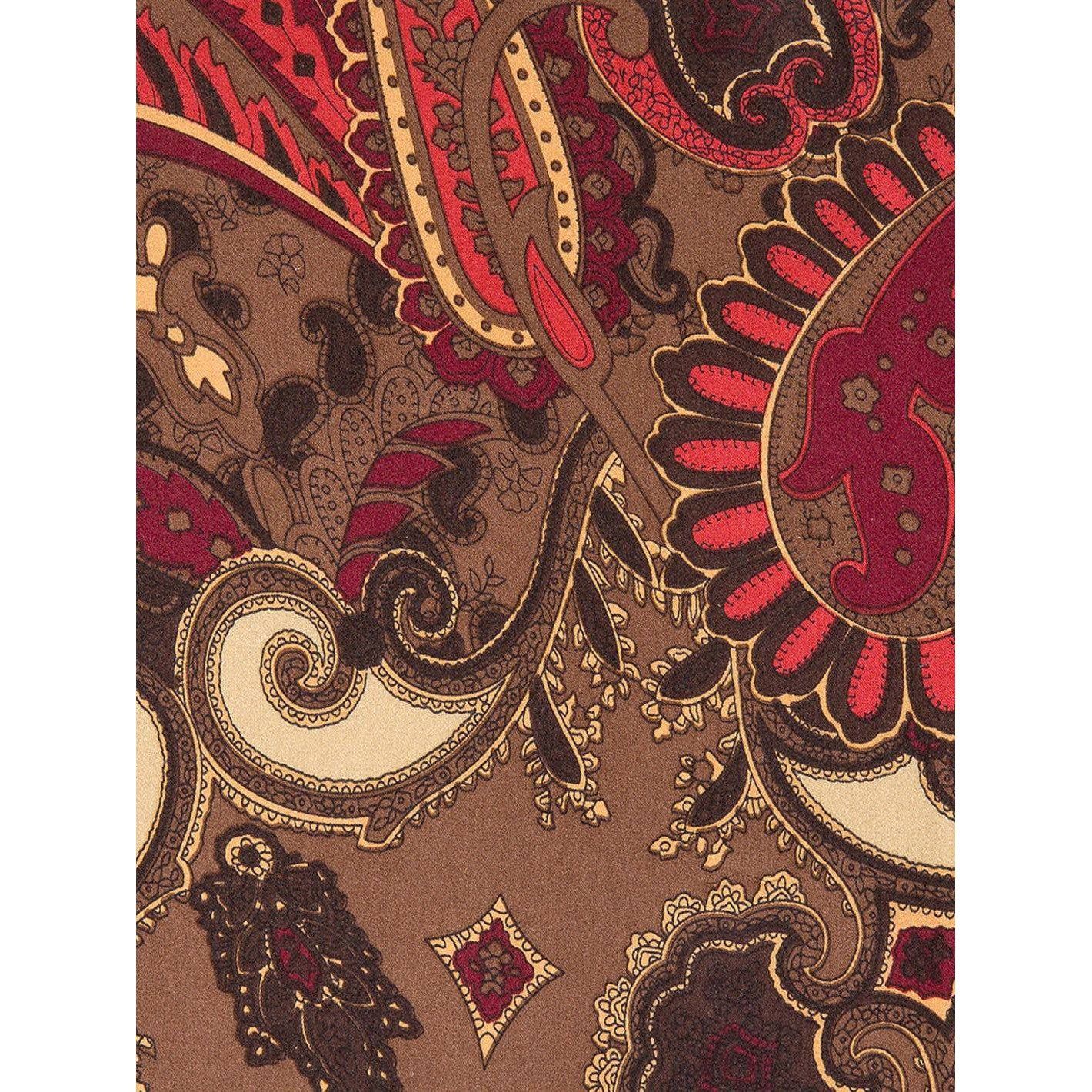 Schaefer Wild Rag Paisley Patterned 35x35 - Multiple Colors, Color: cocoa-burgundy