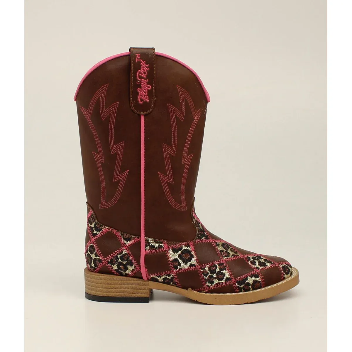 Blazin Roxx Youth Miley Western Boot - Brown/Pink, Size: 1