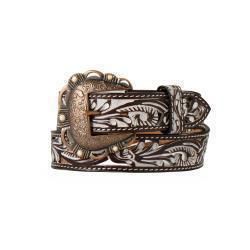 Ariat Women's Angel Ranch with White Wash Filigree Belt- Brown