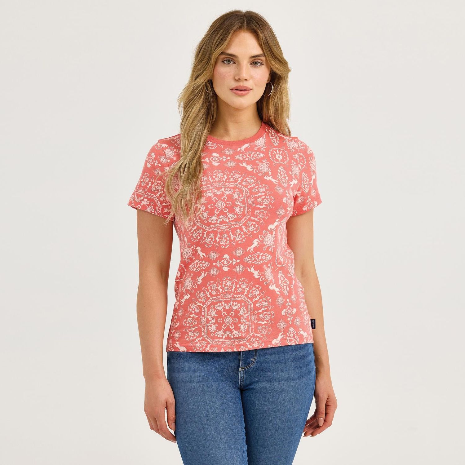 Wrangler Women's Retro Punchy Top - Coral