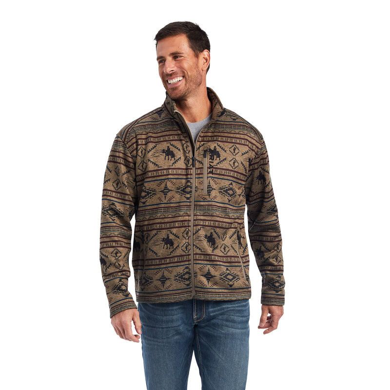 Ariat Mens Caldwell Full Zip Sweater Brindlewood Southwest