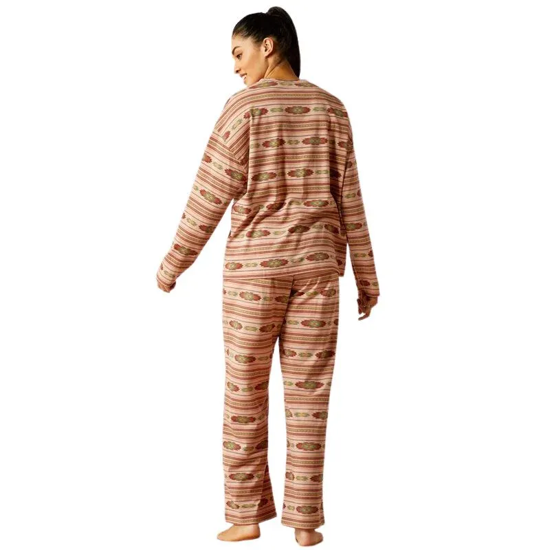 Ariat Women's Long Sleeve Dreams Pajama Set- Milagro Stripe Print
