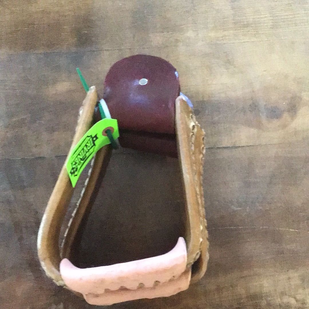 Irvine Rawhide Covered Sloped Roper Stirrup